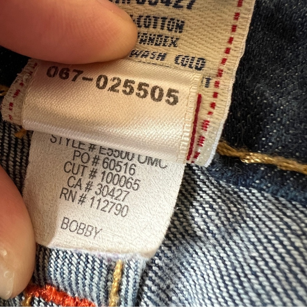 True Religion Flare Jeans Dark Wash Size 29 USA low rise Y2K Bobby women’s - Picture 9 of 9
